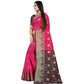 Appealing Silk Blend Woven Saree With Blouse Piece