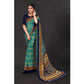 Fabulous Georgette Floral Print Saree With Blouse Piece