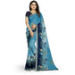 Fabulous Georgette Floral Print Saree With Blouse Piece