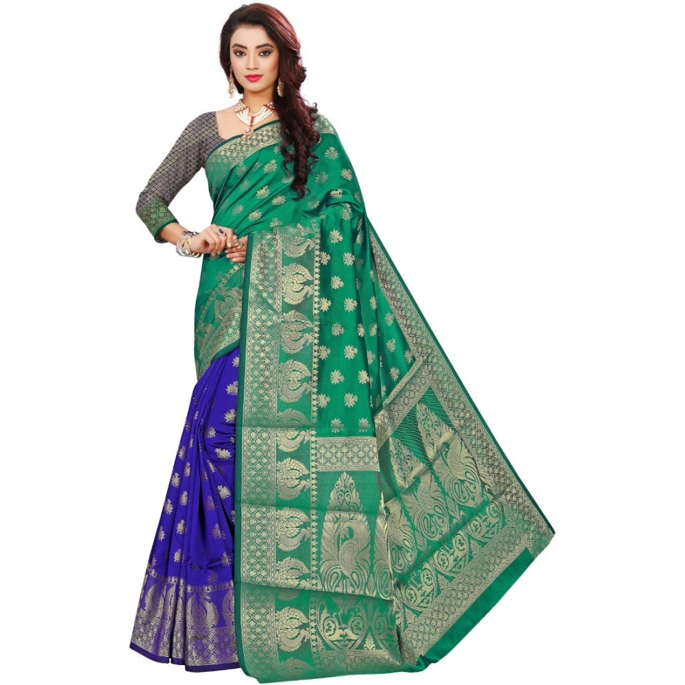 Glorious Jacquard Woven Saree With Blouse Piece
