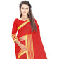 Superb Jacquard Striped Saree With Blouse Piece