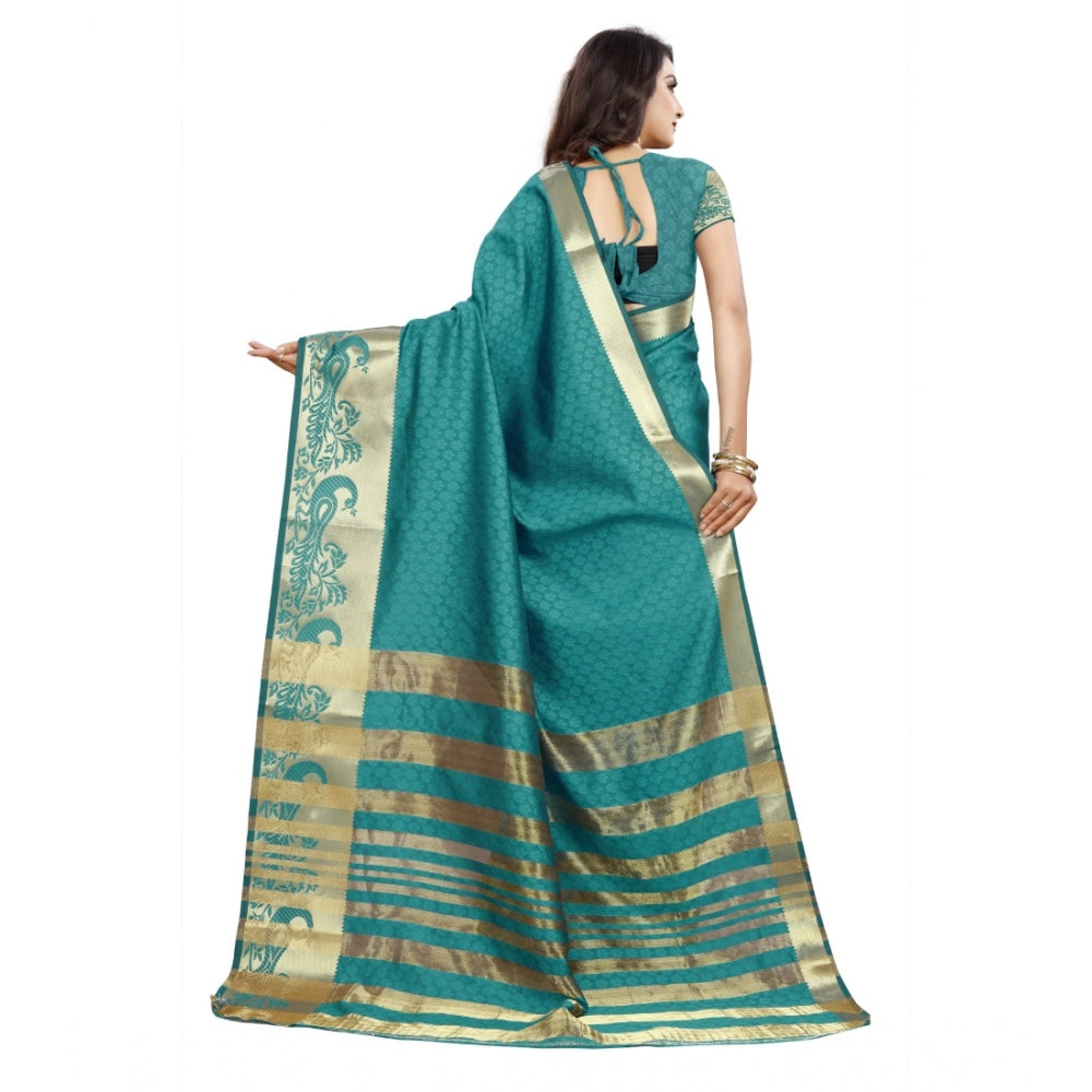 Superb Jacquard Woven Saree With Blouse Piece