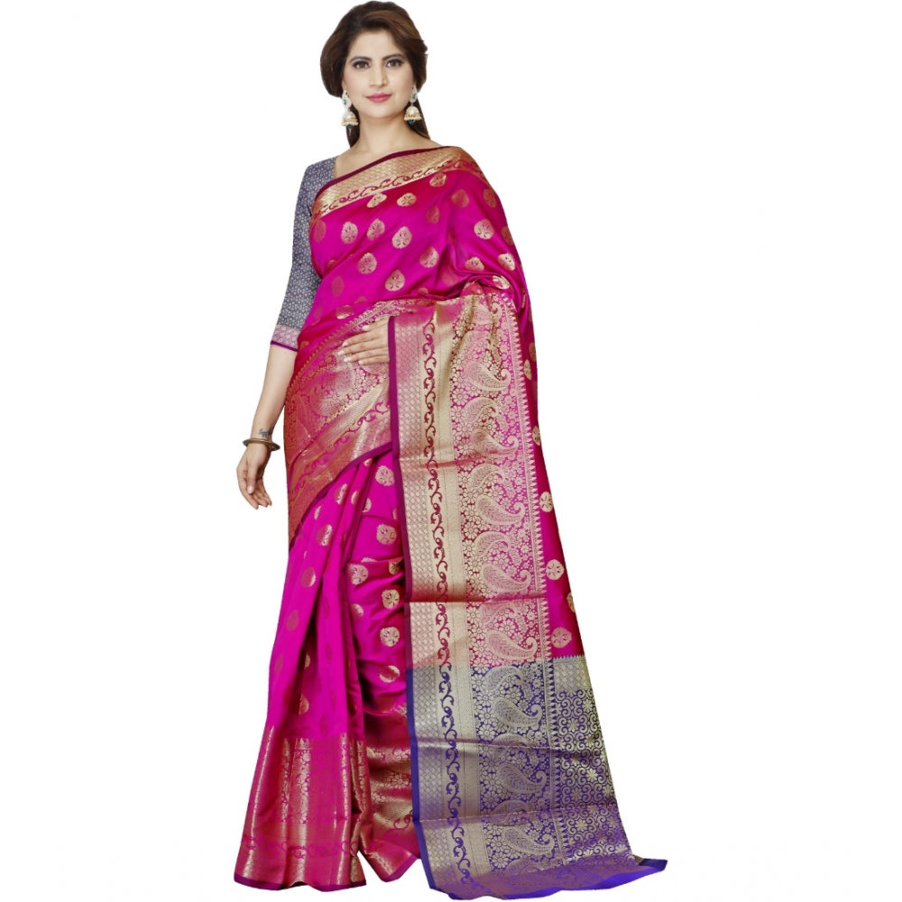 Glorious Jacquard Woven Saree With Blouse Piece