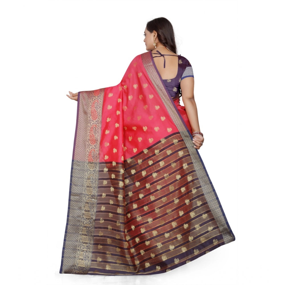 Glorious Jacquard Woven Saree With Blouse Piece
