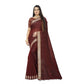 Gracious Cotton Blend Plain Saree With Blouse Piece