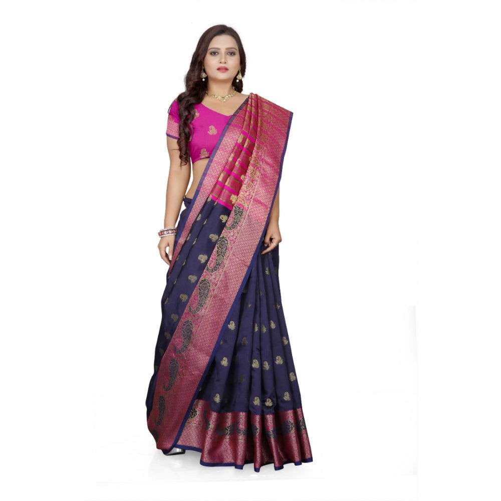 Glorious Jacquard Woven Saree With Blouse Piece
