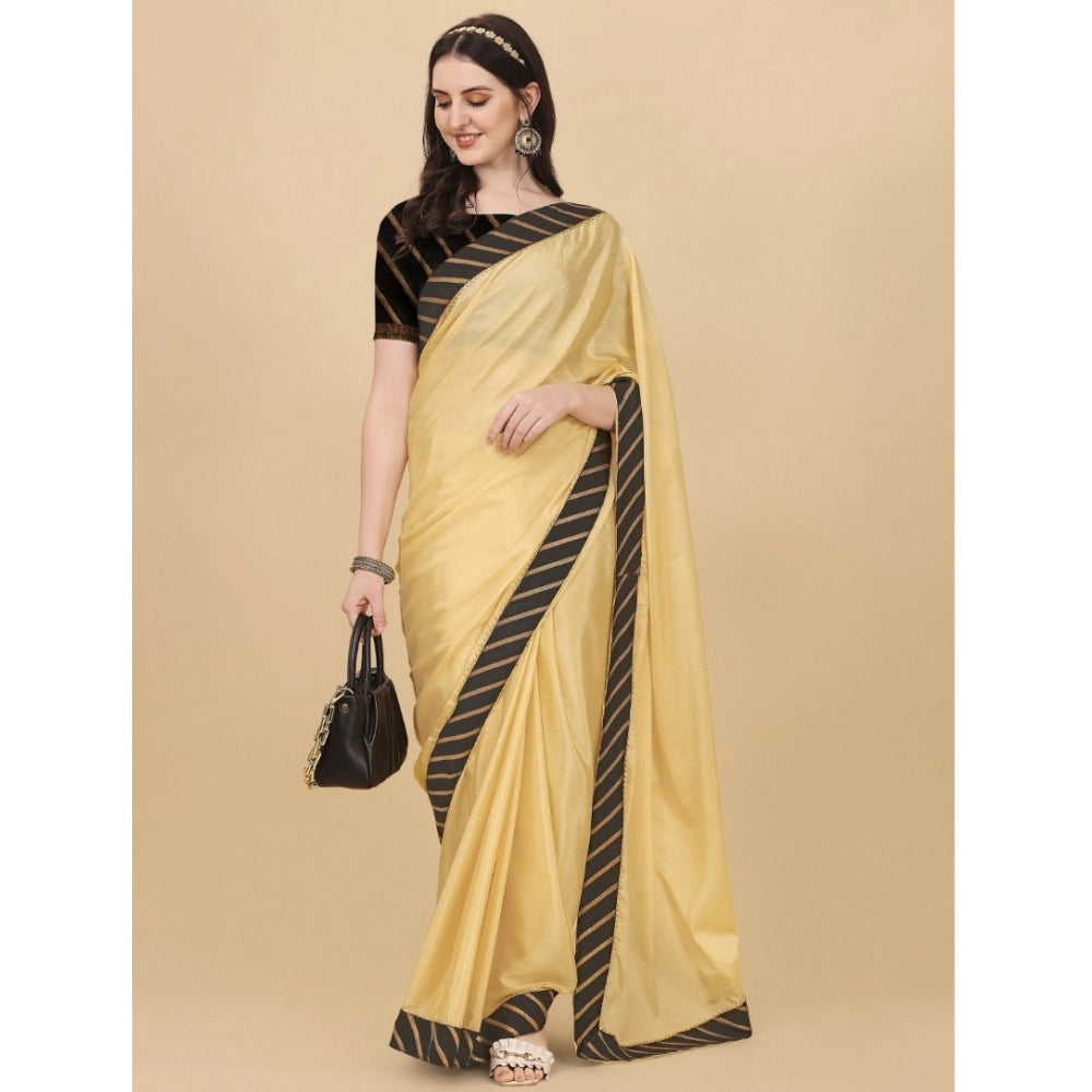 Gracious Chiffon Self Design Saree With Blouse Piece