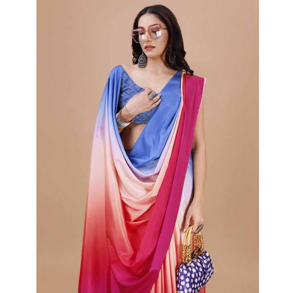 Fantastic Crepe Digital Print Saree With Blouse Piece