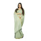 Gracious Cotton Blend Plain Saree With Blouse Piece