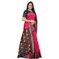 Appealing Silk Blend Woven Saree With Blouse Piece
