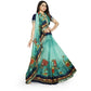 Fabulous Georgette Floral Print Saree With Blouse Piece