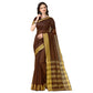 Delightful Cotton Silk Striped Saree With Blouse Piece