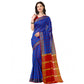 Charming Cotton Silk Checkered Saree With Blouse Piece