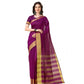 Delightful Cotton Silk Striped Saree With Blouse Piece
