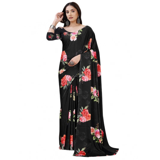 Fantastic Crepe Digital Print Saree With Blouse Piece