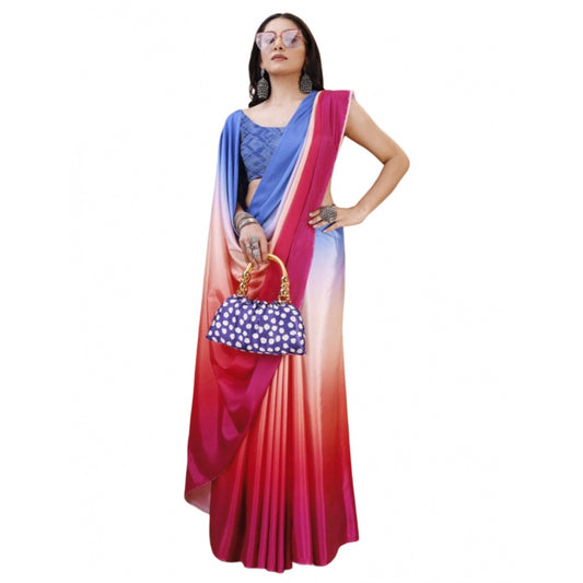 Fantastic Crepe Digital Print Saree With Blouse Piece