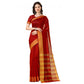 Delightful Cotton Silk Striped Saree With Blouse Piece