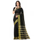 Delightful Cotton Silk Striped Saree With Blouse Piece