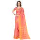 Delightful Cotton Silk Striped Saree With Blouse Piece