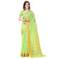 Delightful Cotton Silk Striped Saree With Blouse Piece