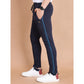 Luxurious Men's Casual Cotton Striped Full Length Track Pant
