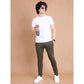 Luxurious Men's Casual Cotton Striped Full Length Track Pant