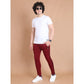 Luxurious Men's Casual Cotton Striped Full Length Track Pant