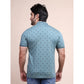 Dashing Men's Casual Cotton Printed Polo Neck Half Sleeve T Shirt