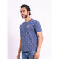 Men's Casual Cotton Printed Round Neck Half Sleeve T Shirt