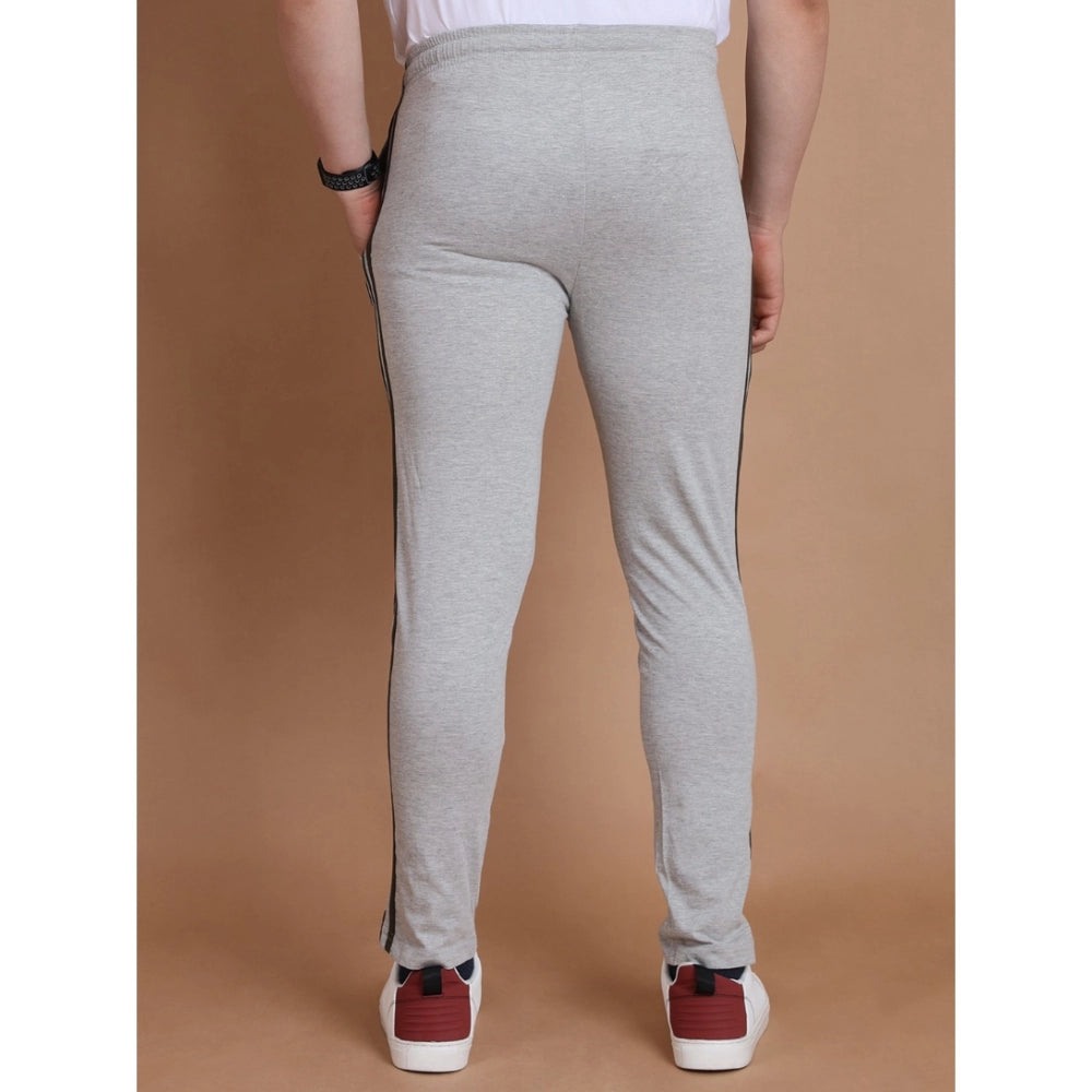 Luxurious Men's Casual Cotton Striped Full Length Track Pant