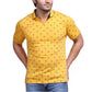 Dashing Men's Casual Cotton Printed Polo Neck Half Sleeve T Shirt