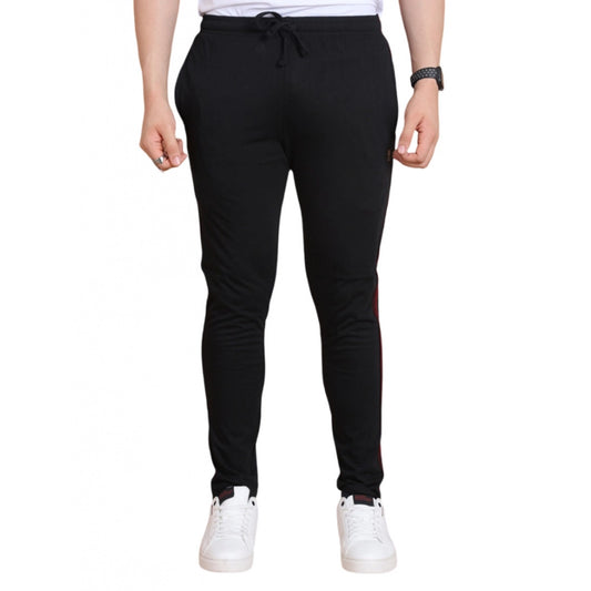 Luxurious Men's Casual Cotton Striped Full Length Track Pant