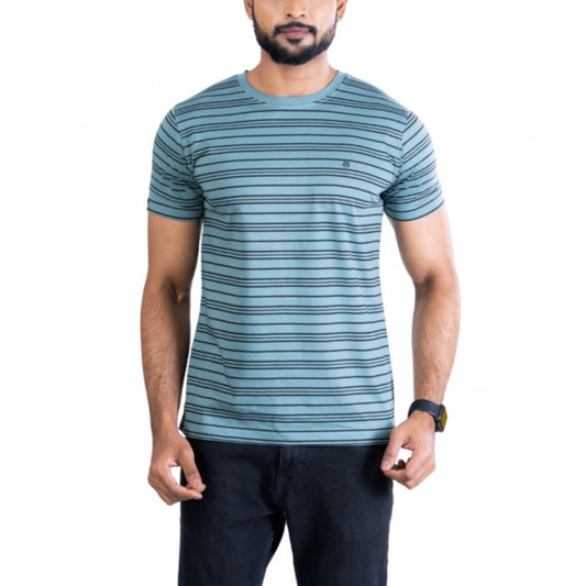 Men's Casual Cotton Printed Round Neck Half Sleeve T Shirt