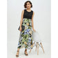 Modish Rayon Floral Sleeveless Calf length Dress