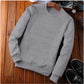 Men's Casual Fleece Solid Round Neck Long Sleeves Sweatshirt
