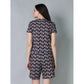 Trendy Cotton Blended Printed Round Neck Half Sleeve Top Shorts Set