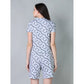 Trendy Cotton Blended Printed Round Neck Half Sleeve Top Shorts Set