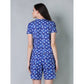 Trendy Cotton Blended Printed Round Neck Half Sleeve Top Shorts Set
