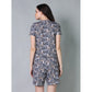 Trendy Cotton Blended Printed Round Neck Half Sleeve Top Shorts Set