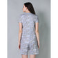Trendy Cotton Blended Printed Round Neck Half Sleeve Top Shorts Set