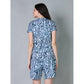Trendy Cotton Blended Printed Round Neck Half Sleeve Top Shorts Set