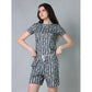 Trendy Cotton Blended Printed Round Neck Half Sleeve Top Shorts Set