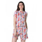 Trendy Cotton Blended Printed Round Neck Half Sleeve Top Shorts Set