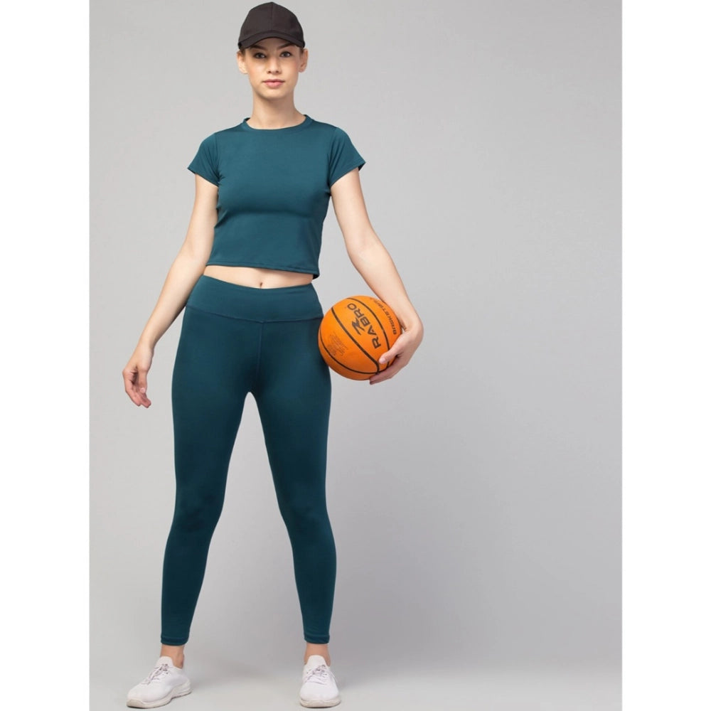 Urbane Women's Polyester Solid Ankle Length High Rise Tights