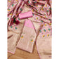 Ethnic Women's Banarasi Silk Printed Unstitched Salwar Suit Dress Material With Dupatta