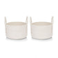 Attractive Cotton Round Storage Rope Woven Baskets Pack of 2