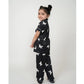 Elegant Girl's Silk Blend Printed Short Sleeve Night Suit Set