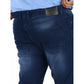 Men's Cotton Blended Solid Plus Size Jeans