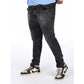 Men's Cotton Blended Solid Plus Size Jeans