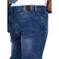 Men's Cotton Blended Solid Plus Size Jeans